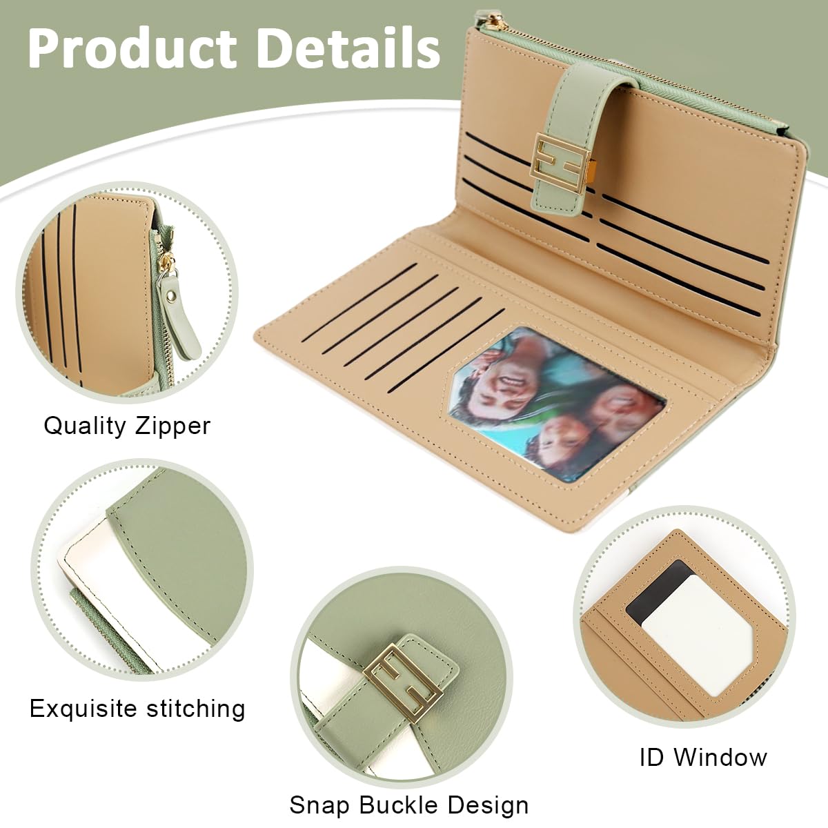 PALAY Women Purse Bag Fashion PU Purse for Women Bifold Purse for Women Large Capacity Cards Bag Cash Bag Evening Hand Bag Clutch Bag for Women Gift for Women Women, Mint Green PALAY Women Purse Bag Fashion PU Purse for Women Bifold Purse for Women Large Capacity Cards Bag Cash Bag Evening Hand Bag Clutch Bag for Women Gift for Women Women, Mint Green